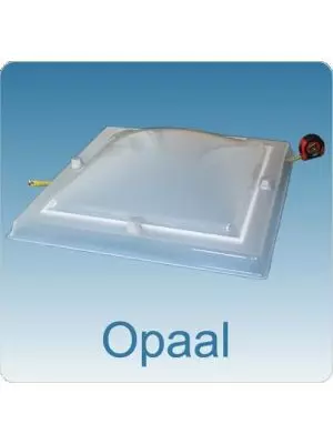 Lichtkoepel driewandig polycarbonaat (PC/PMMA/PMMA) 30X30 bolvormig opaal